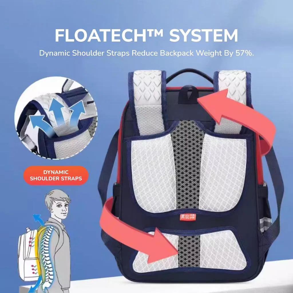 binbes® by Sun Eight Masterz Ergonomic Spine Protection Primary School Bag with FLOATECH™