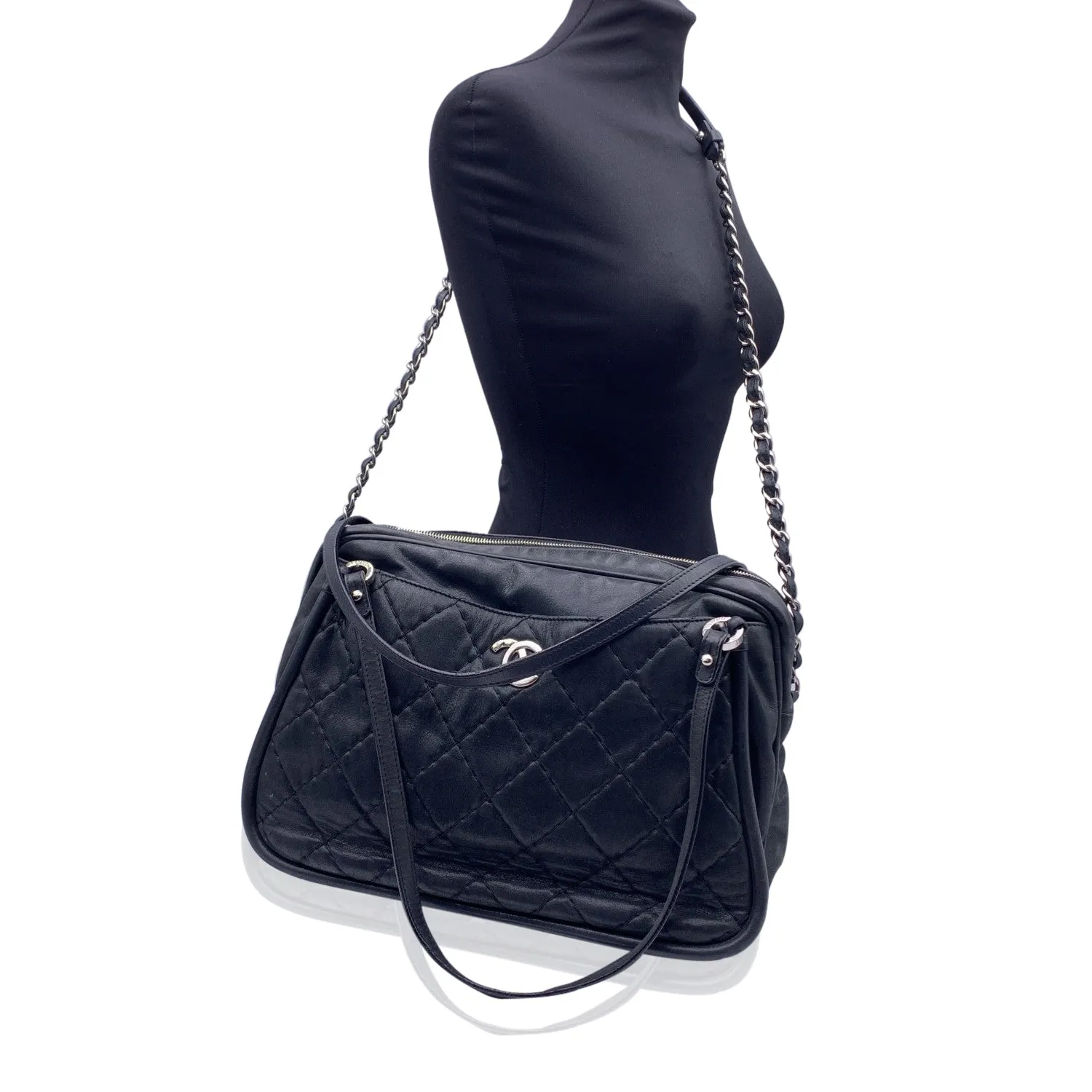 Black Bag Relax Top Quilted Tote Chanel High-capacity functionality User-friendly Shoulder Quality Cc Camera Leather