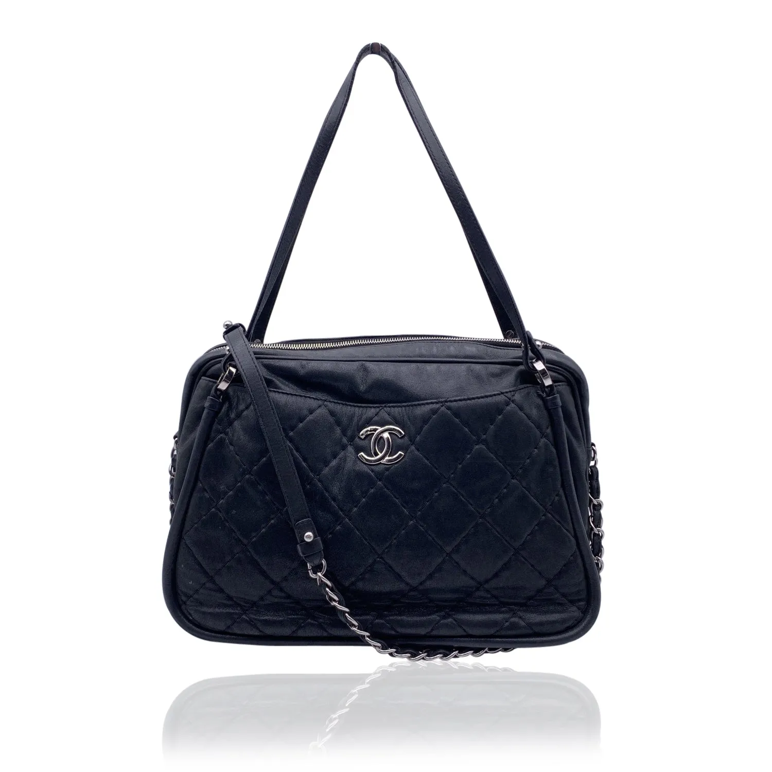 Black Bag Relax Top Quilted Tote Chanel High-capacity functionality User-friendly Shoulder Quality Cc Camera Leather