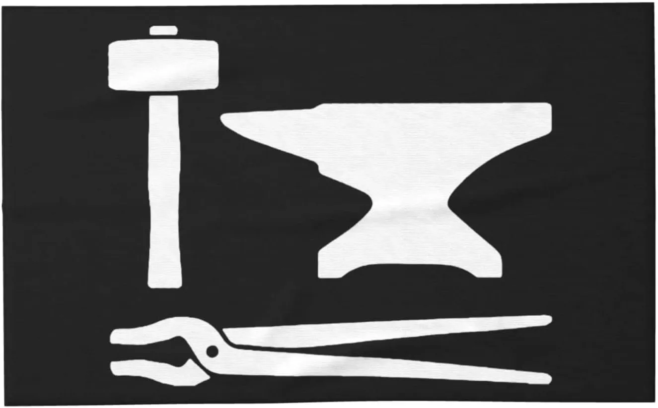 Blacksmith Hammer Logo Beach Towels Vacation Essentials Quick Dry Sand Free Oversized Bath Pool Swim Towel Extra Large Absorbent Bathroom Towels Adult Travel Accessories