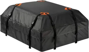 Blueshyhall Car Rooftop Cargo Carrier Bag, 15 Cubic Feet Waterproof Traveling Luggage Bag Black, Compatible with Cars with or Without Rack