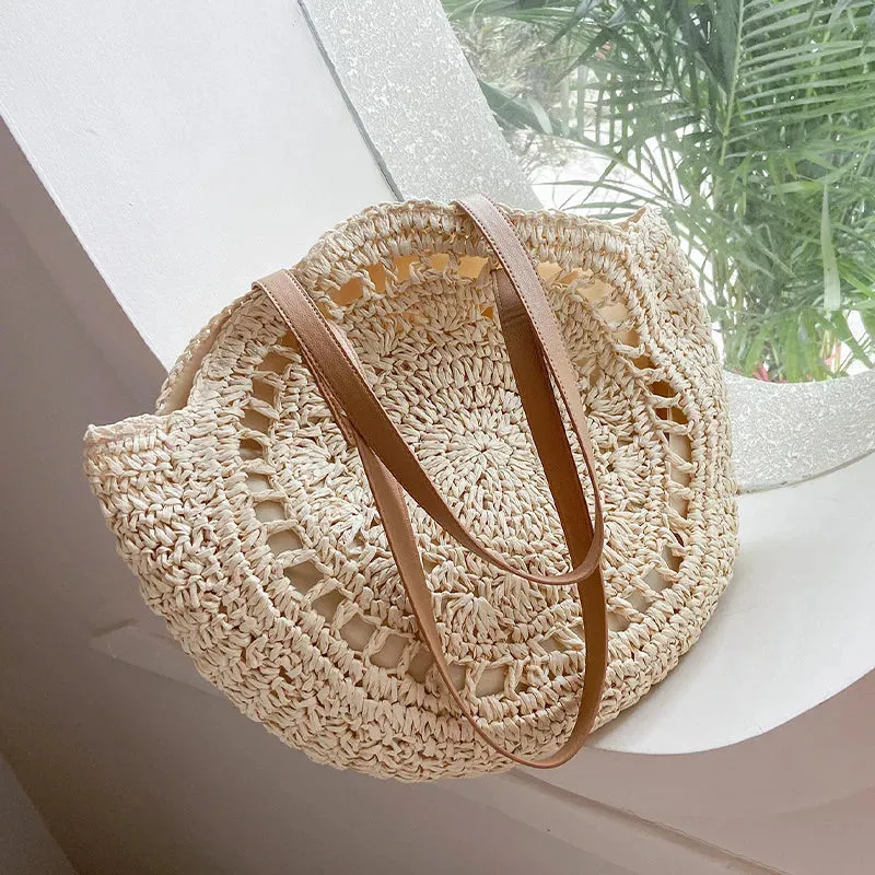 Boho Bliss Bag - Stylish Straw Shoulder Bag