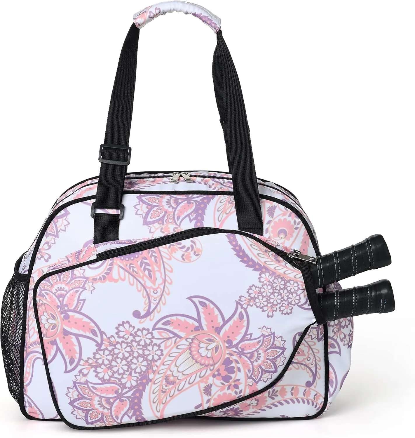 Boulder Bee Pickleball Bags, Premium Pickleball Tote Bag for Girls, Women’s Hand/Shoulder Gym Bag w Water Bottle Holder, with Pickleball Racquet/Paddle Holder
