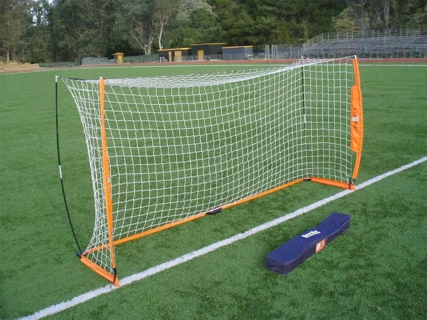 Bownet Regulation Portable Soccer Goal – Folding Pop Up Net for Backyard Training & Games, w/Carry Bag