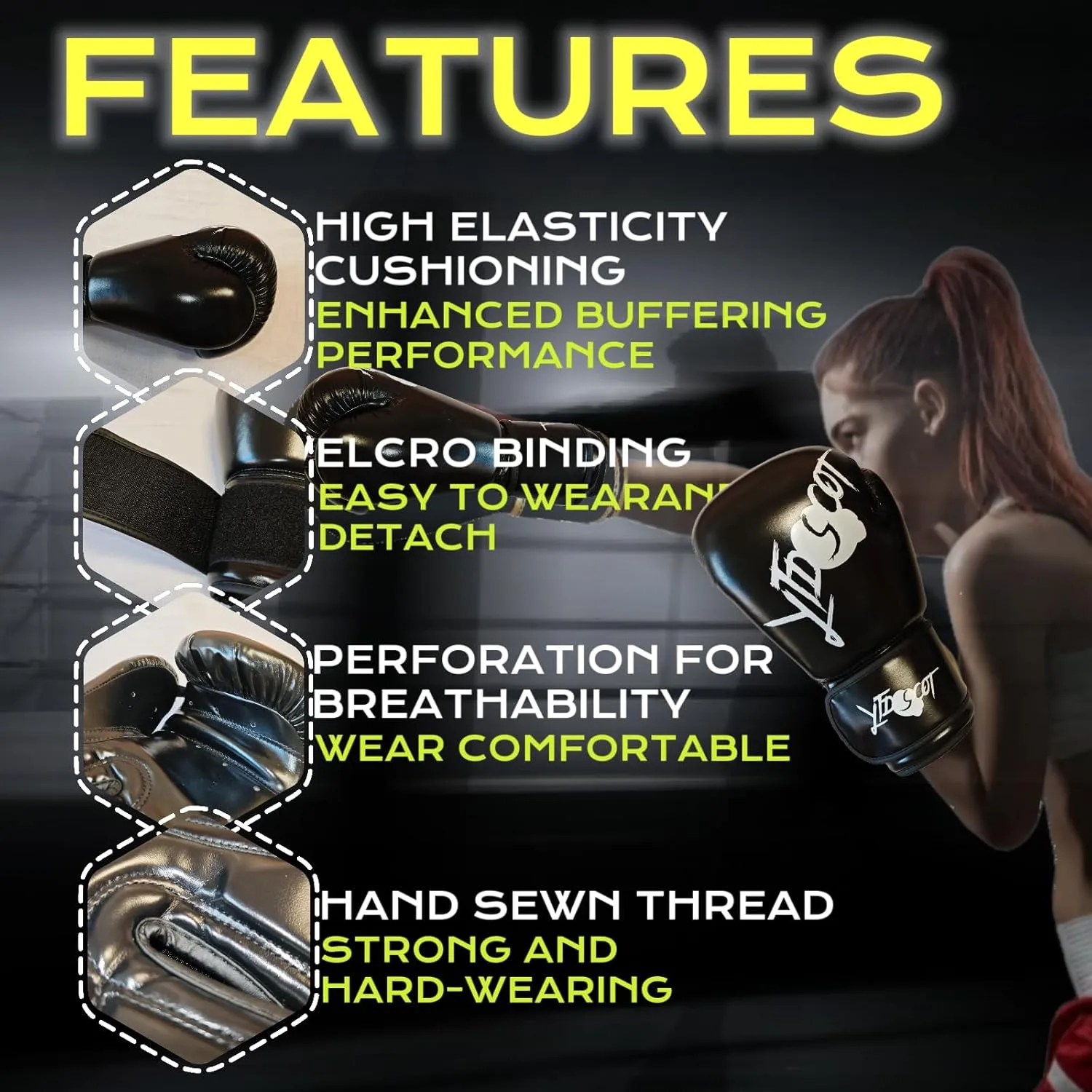 Boxing Gloves for Men, Heavy Bag Workout Boxing Gloves, Sparring Training Fighting Gloves for Boxing Kickboxing Punching Bag Muay Thai MMA