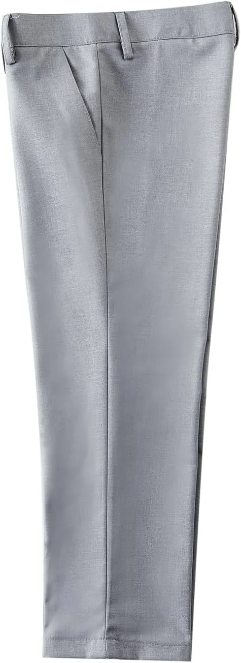 Boys Dress Pants Adjustable Waist Flat Front Pant Wedding School Uniforms Pants