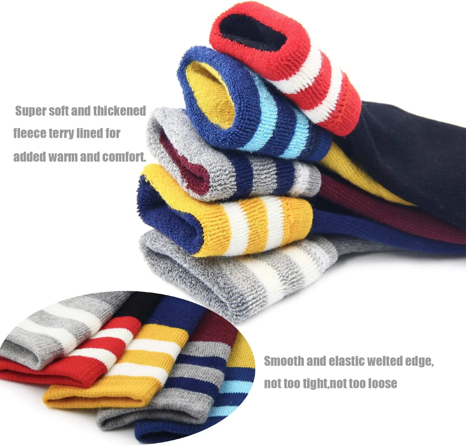 Boys Winter Warm Socks Kids Cotton Crew Socks Cartoon Bear Socks For Boys