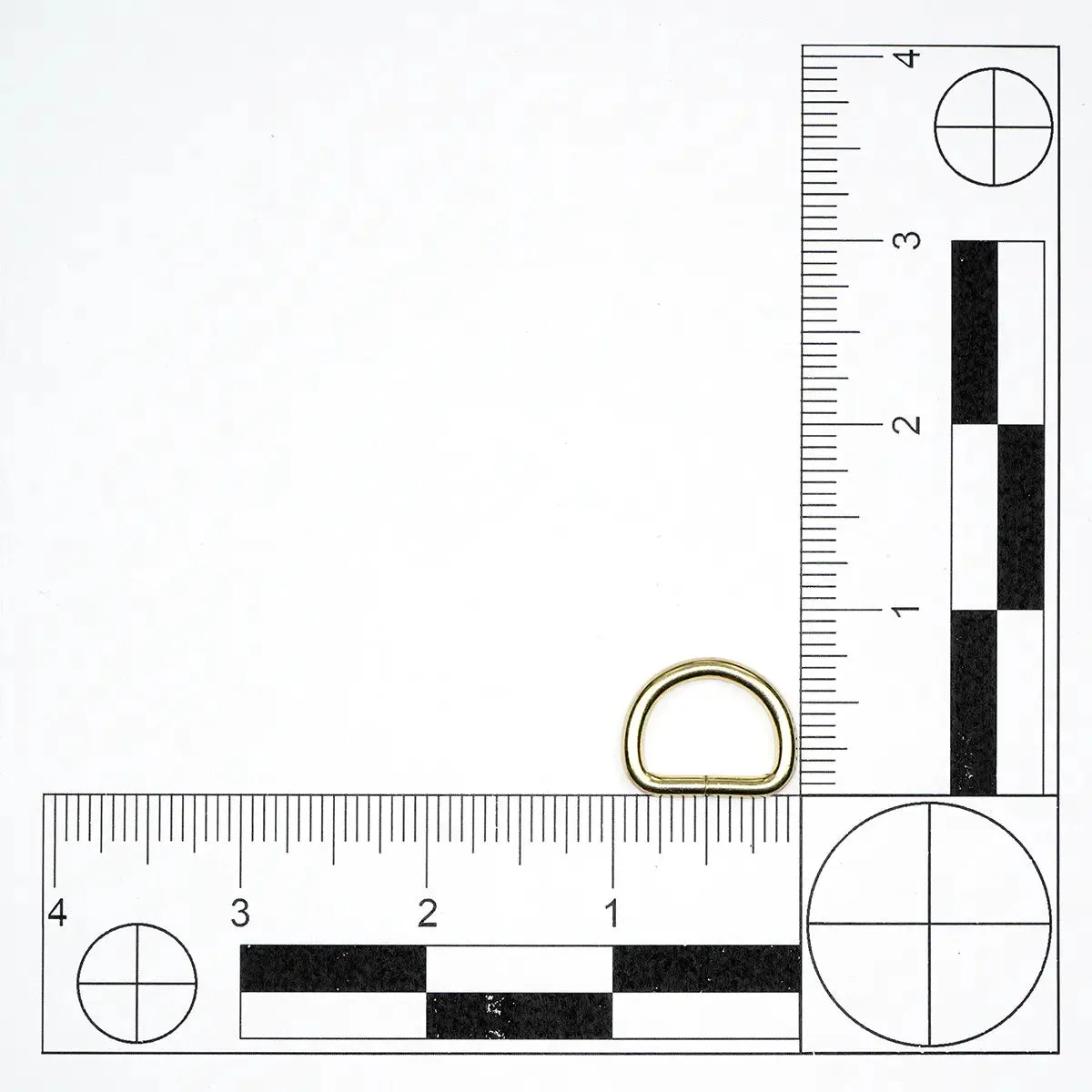 Brass Steel Split D-Ring 5/8 Inch