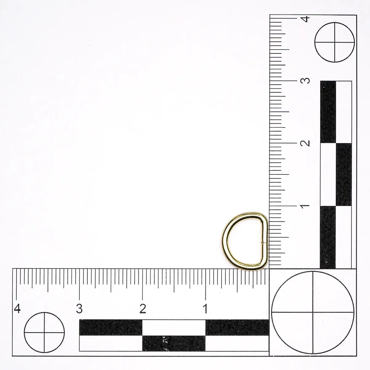 Brass Steel Split D-Ring 5/8 Inch