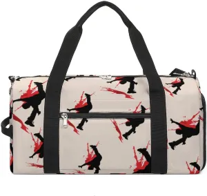 Break Dance Sports Gym Bag for Men Women Travel Duffel Bag with Shoulder Strap