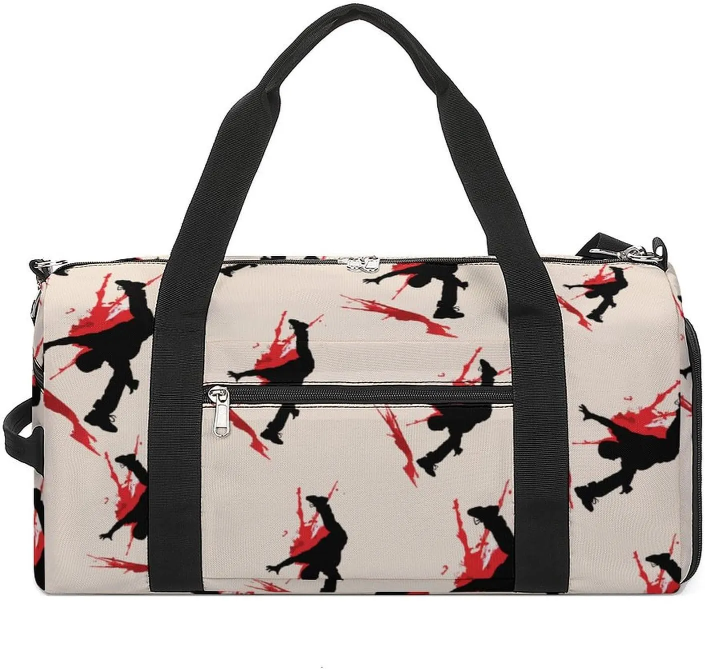 Break Dance Sports Gym Bag for Men Women Travel Duffel Bag with Shoulder Strap