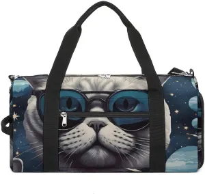 British Shorthair Cat Sports Gym Bag for Men Women Travel Duffel Bag with Shoulder Strap