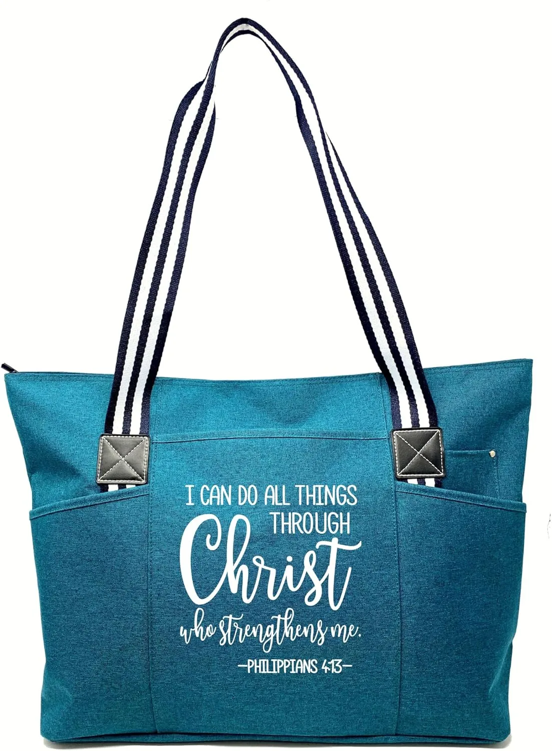 Brooke & Jess Designs Church Bags for Women - Bible Tote Bags for Women, Large Tote Bag for Womens with Zipper