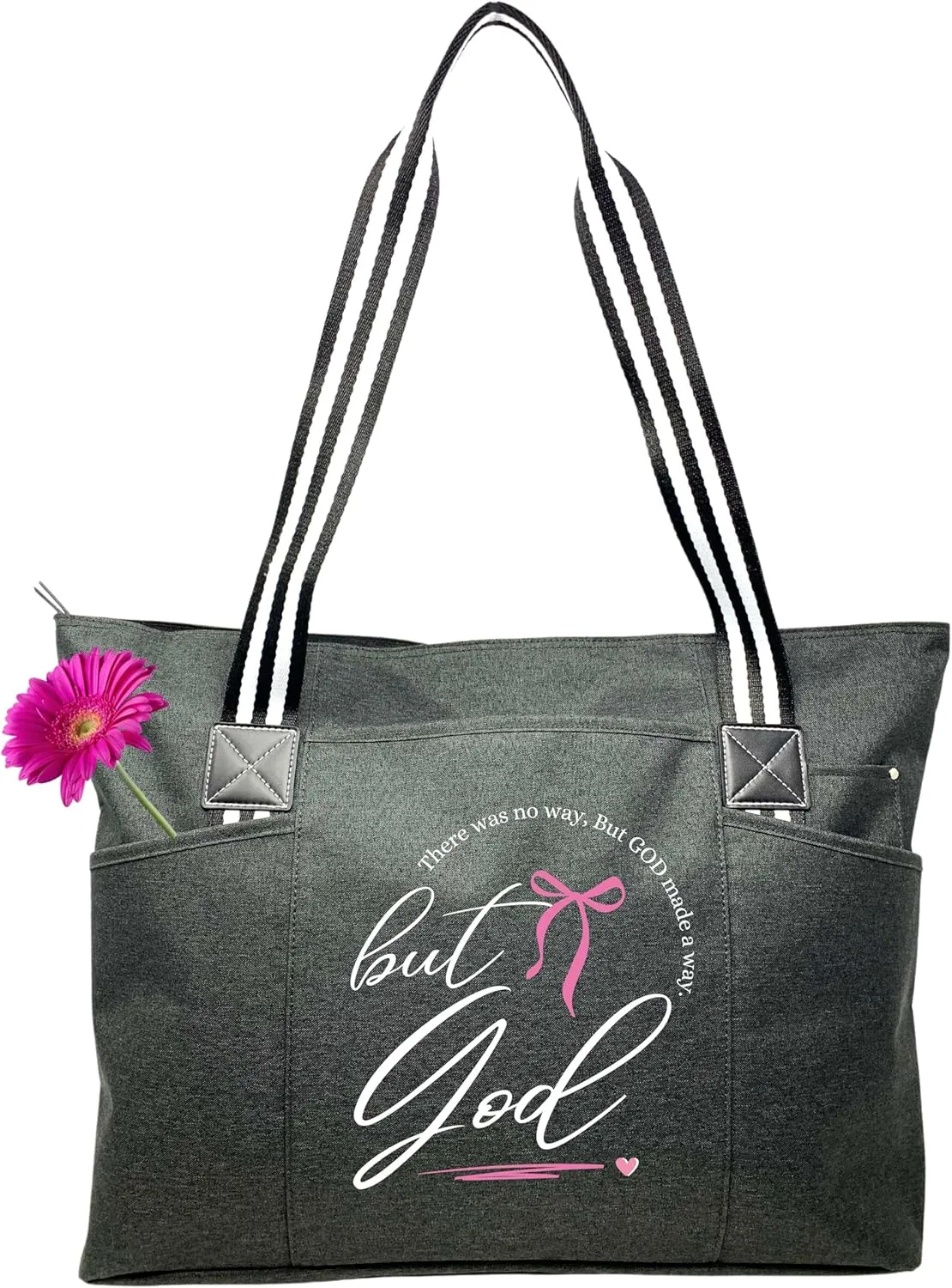 Brooke & Jess Designs Church Bags for Women - Bible Tote Bags for Women, Large Tote Bag for Womens with Zipper