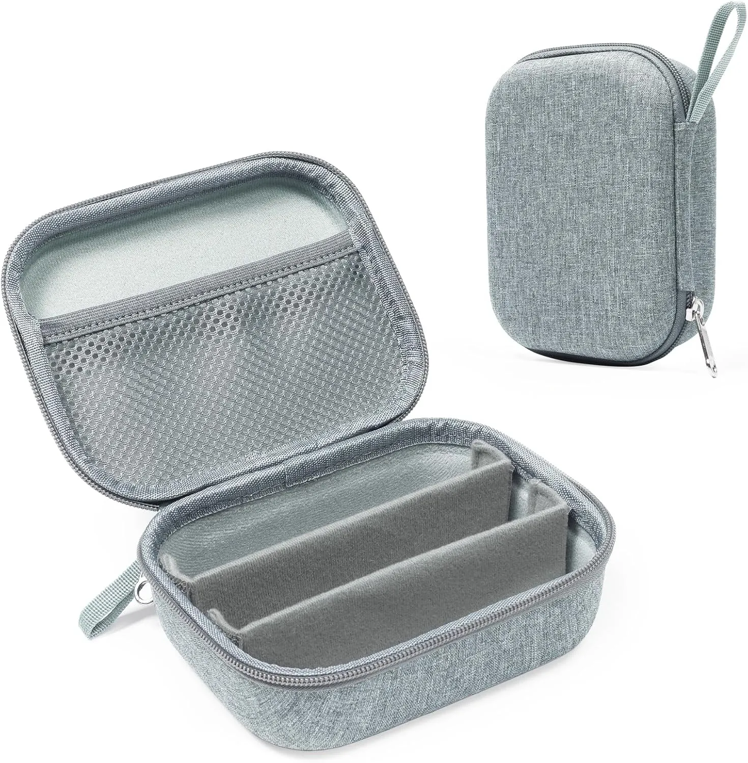 Bukere Travel Sunglasses Organizer Glasses Case, 3 Adjustable Slot for Multiple Eyeglasses, Hard Eyewear Box for Men Women