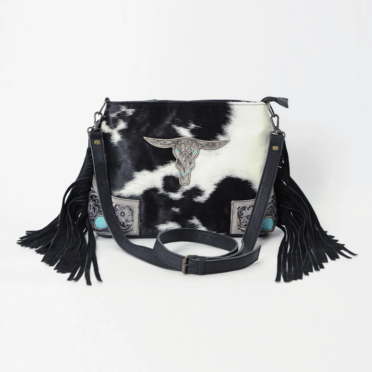 Bull's Eye Fringed Bag
