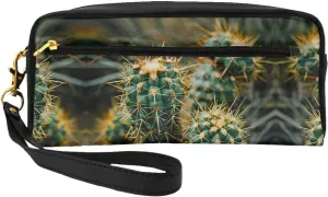 Cactus Print Portable Makeup Bag,Travel-Friendly Design,Versatile Mini Makeup Pouchtion