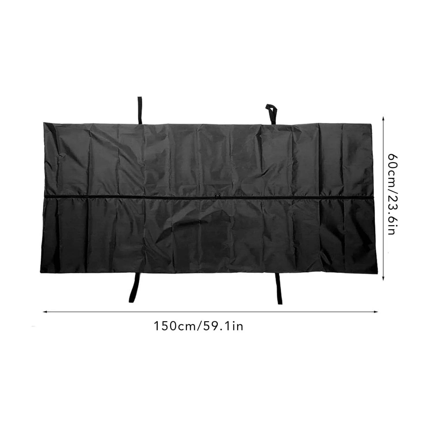 Cadaver Bag, Black Emergency Cadaver Body Bag Oxford Cloth Body Storage Bag, Portable Human Body Bag 210D Cadaver Bag for Funeral Hospital Transportation (150 * 60CM)