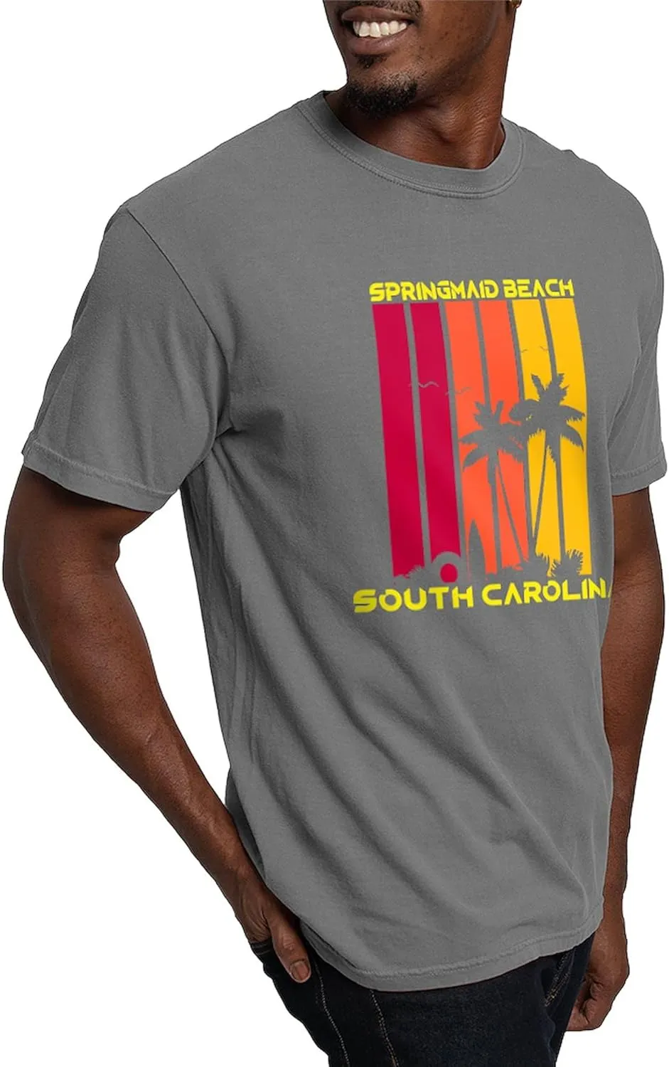 CafePress South Carolina Springmaid Beach T Shirt Mens Comfort Colors Shirt