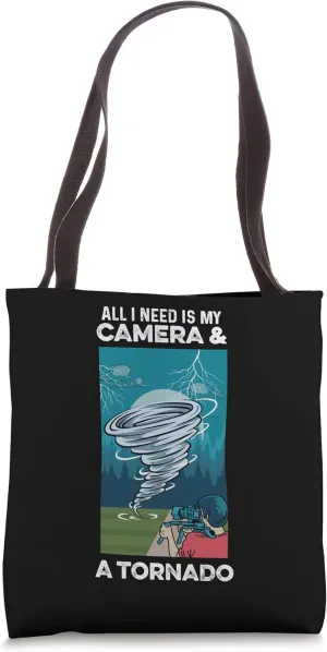 Camera & Tornado Videographer Tote Bag