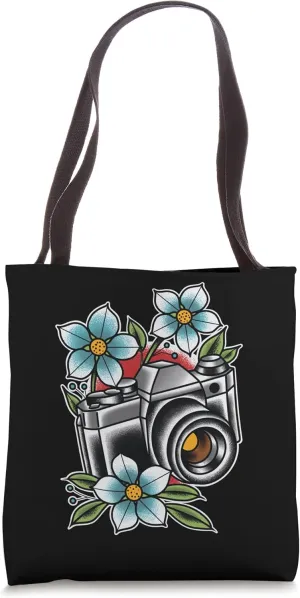 Camera Traditional Tattoo art, Photography lover Tote Bag