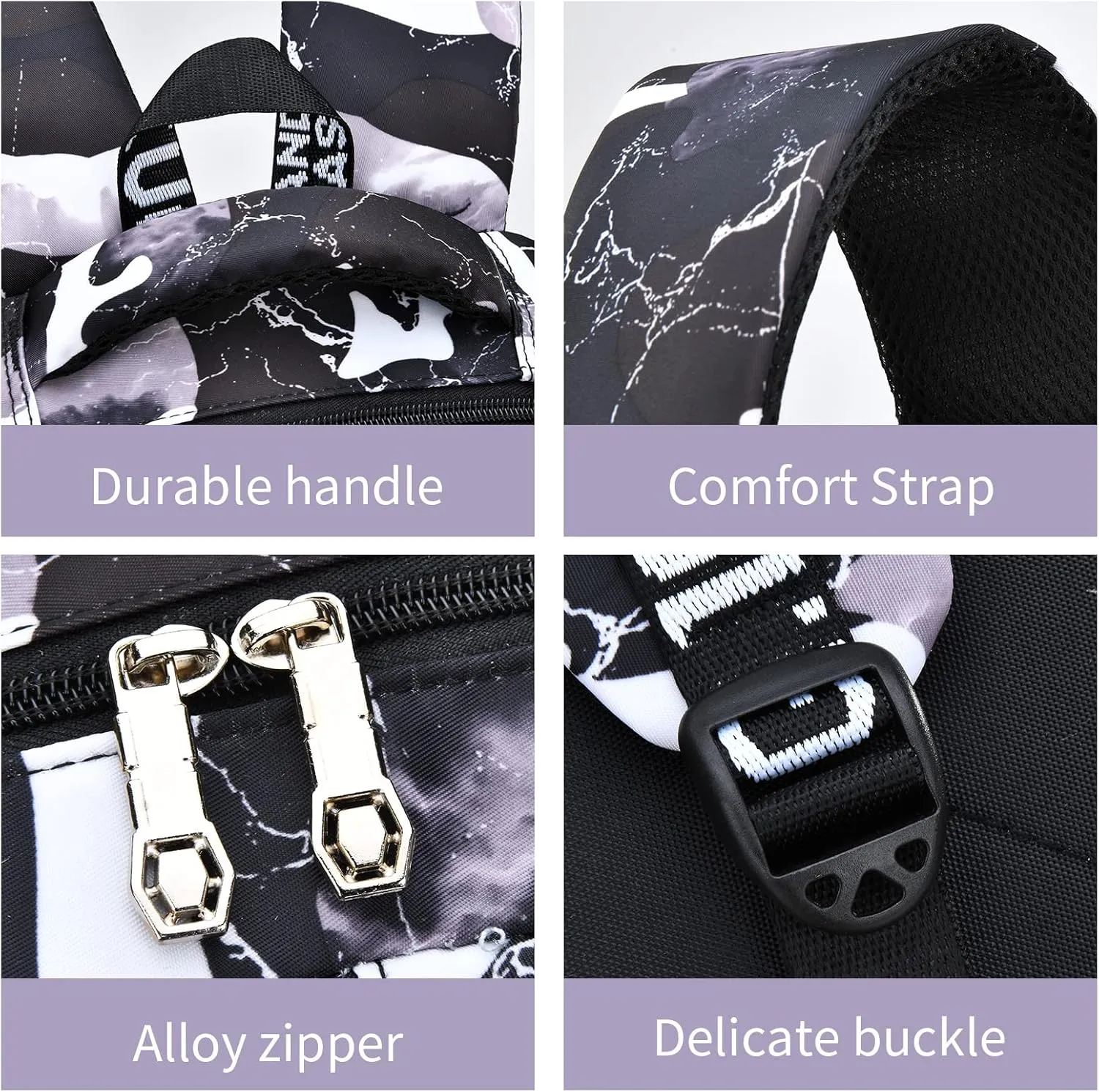 Camo Backpack for Kids, Lightweight Camo Backpack Elementary Middle School Backpack Water Repellent Bookbag (Camo Black 2 in 1)