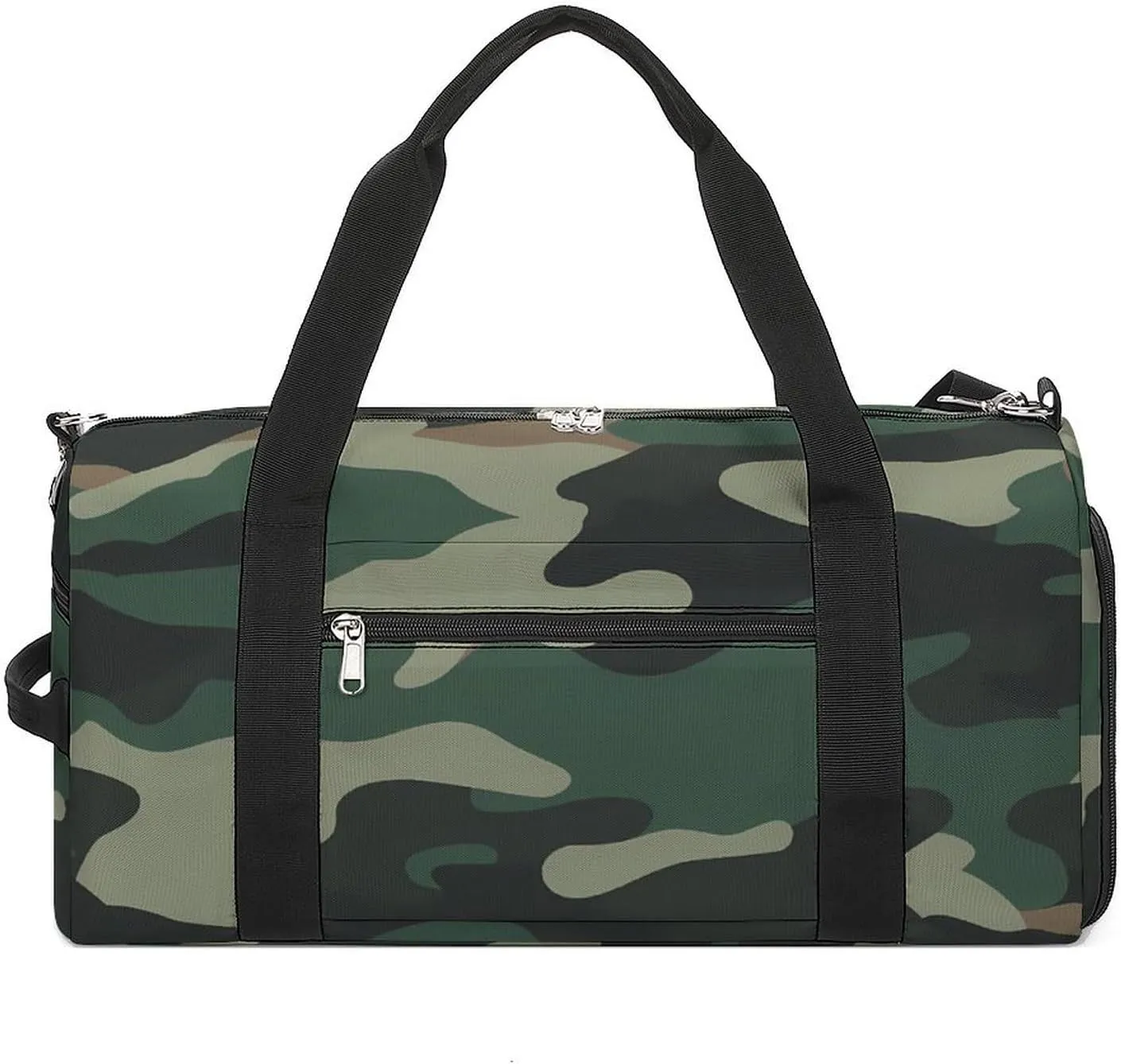 Camouflage Print Sports Gym Bag for Men Women Travel Duffel Bag with Shoulder Strap