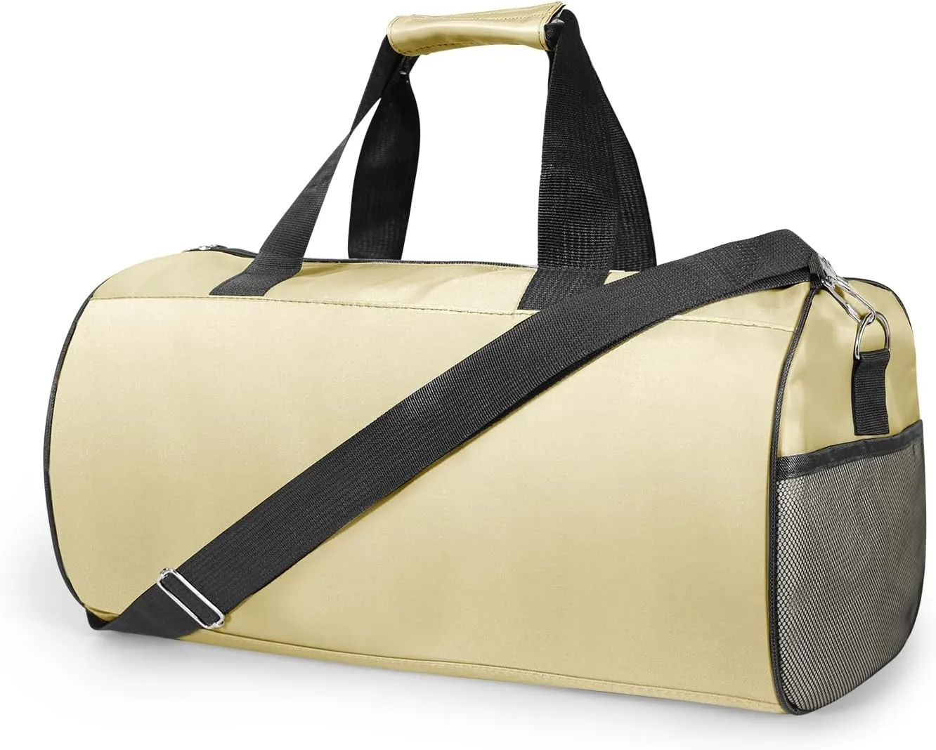 C&F BOGMOST Small Gym Bag for Travel & Duffel - 17 Inch Lightweight Carry On Bag for Men & Women, Mini Duffel Bag,Perfect for Sports, Weekend Trips, and Overnight Stays, Beige