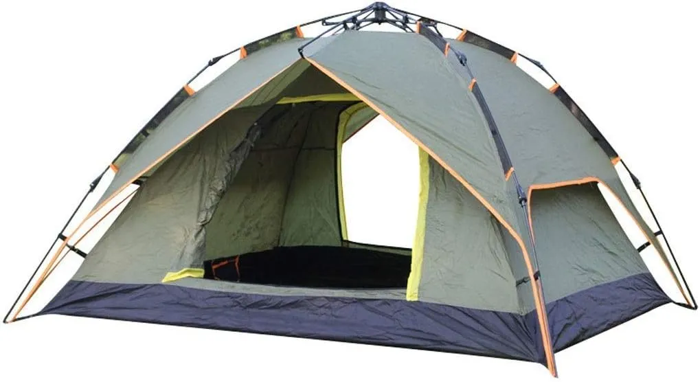 Camping Tent 3-4 Person Waterproof [Quick Setup] 3 Season Family Beach Tent Protection with Carry Bag Automatic Camping Tent