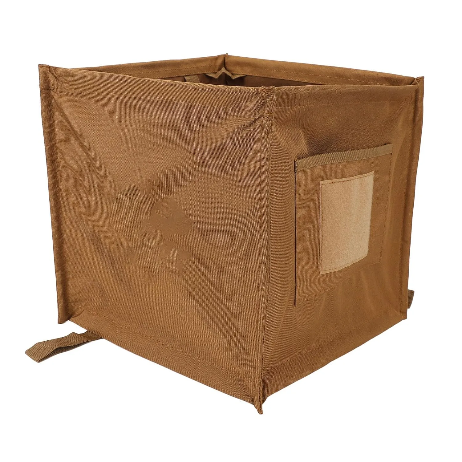Camping Trash Can, 33L Large Capacity 600D Oxford Cloth Outdoor Trash Can, Reusable Garbage Can for Travel, Camping, Home, Garden, Outdoor (Khaki)
