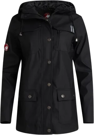 CANADA WEATHER GEAR Womens Rain Jacket - Weather Resistant Lightweight Trench Coat with Adjustable Hood (Sizes: S-XXL)
