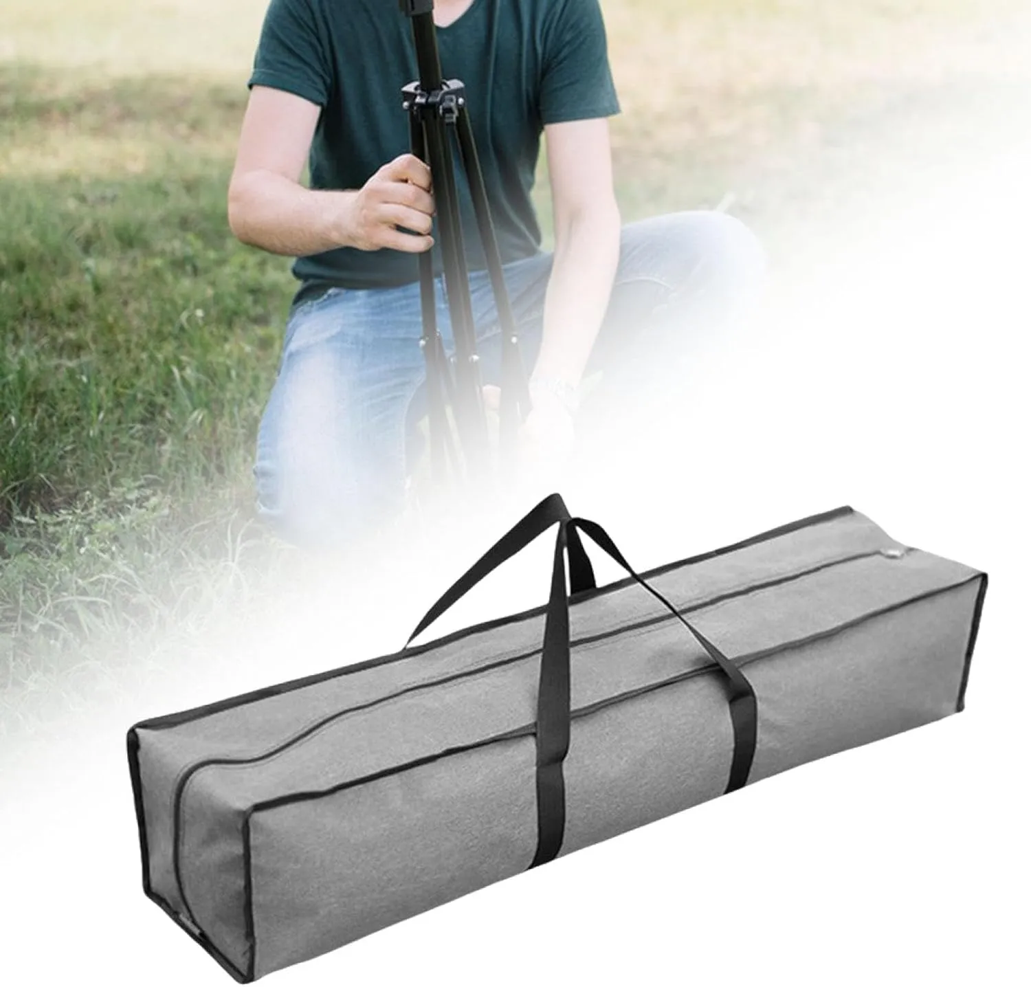 Canopy Pole Bag Tent Storage Pouch with Handle Holder Waterproof Tripod Carrier Duffle Bag for Umbrella Stands, 100cm Length
