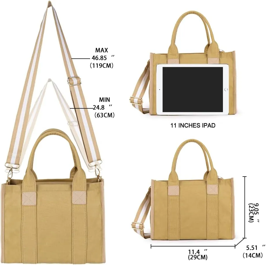 Canvas Tote Bag for Women Top Handle Handbag Crossbody Tote Bag for Women