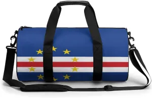 Cape Verde Flag Large Capacity Sports Duffel Bag for Gym Travel Weekend for Men Women