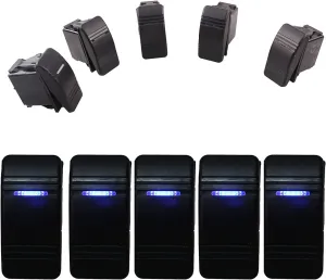 Car-ling Rocker Switch with LED Light 12V 24V SPST On-Off Waterproof for Car Boat Marine UTV