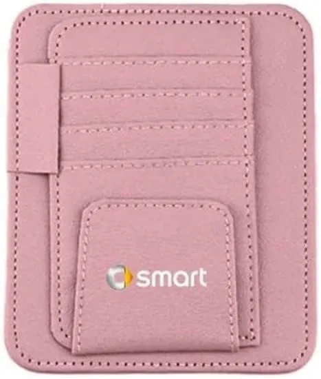 Car Organizer for Smart, Leather Car Sun Visor Storage Bag, Multi-Pocket Storage Bag, Car Accessories,Normal-F