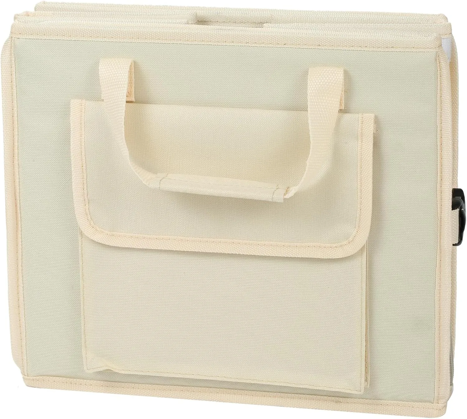 Car Trunk Organizer with Lid Car Storage Organizer Collapsible Multi Compartment Car Organizerwith shoe bag for SUV(Beige)