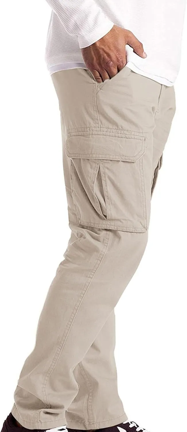 Cargo Pants for Men Tactical Jogging Pants Baggy Wide Leg Sweatpants Elastic Waist Jogger Pants with Multi Pockets