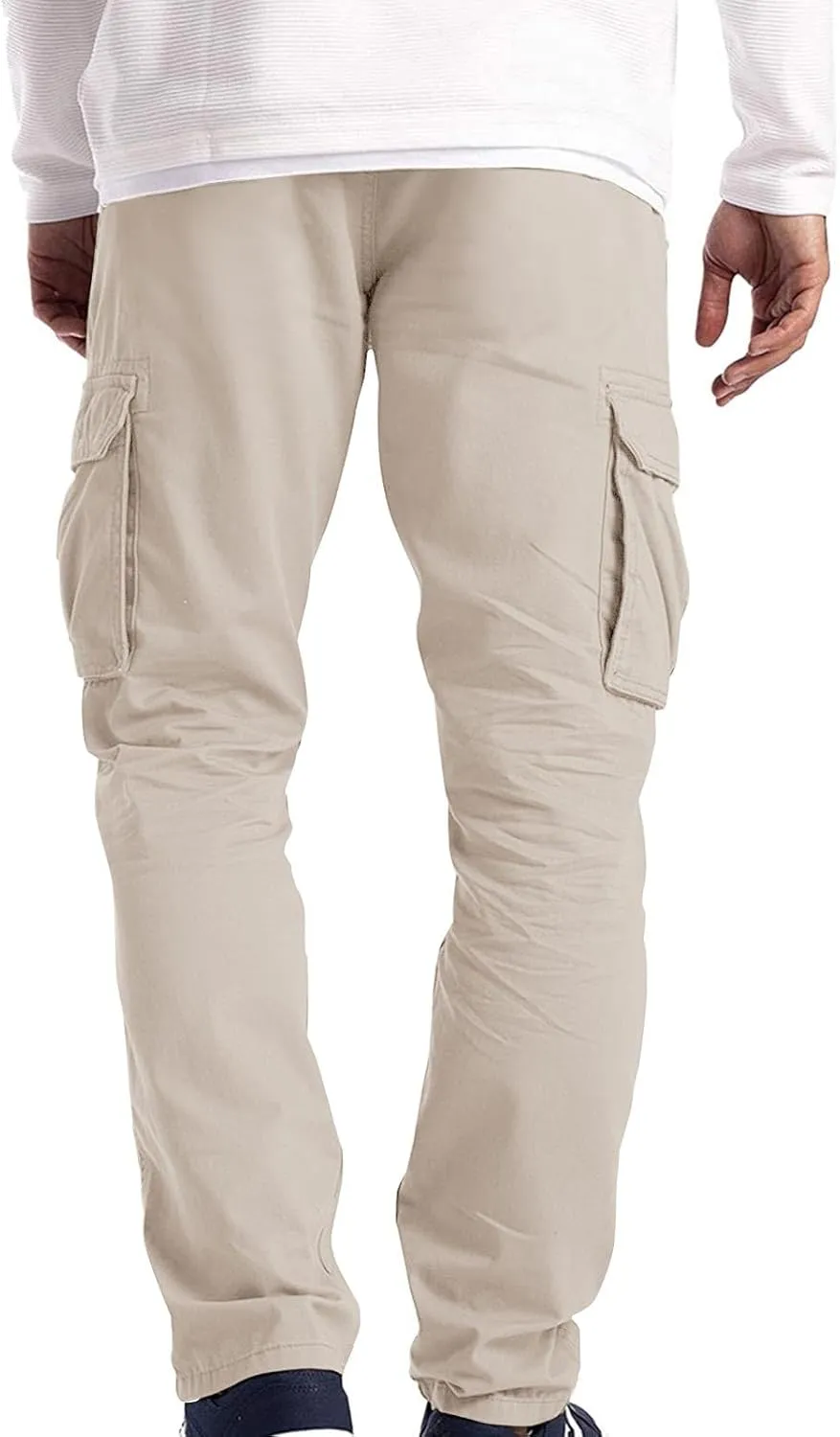 Cargo Pants for Men Tactical Jogging Pants Baggy Wide Leg Sweatpants Elastic Waist Jogger Pants with Multi Pockets