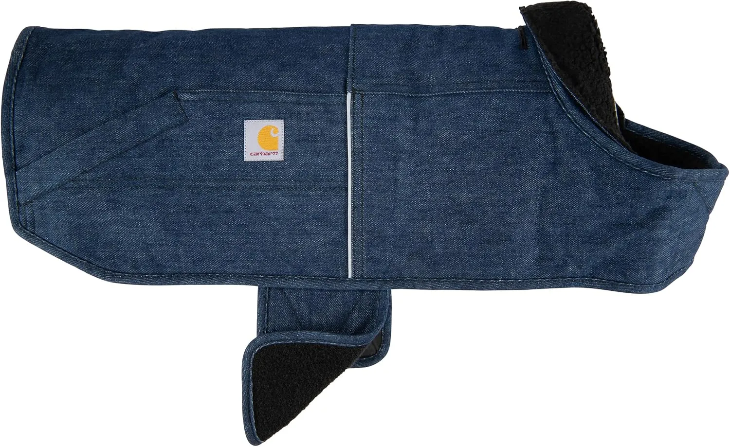 Carhartt Firm Duck Insulated Dog Chore Coat, Durable Weather Resistant Jacket for Cold and Windy Conditions, PFAS Free (Denim), Small