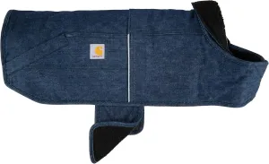 Carhartt Firm Duck Insulated Dog Chore Coat, Durable Weather Resistant Jacket for Cold and Windy Conditions, PFAS Free (Denim), Small