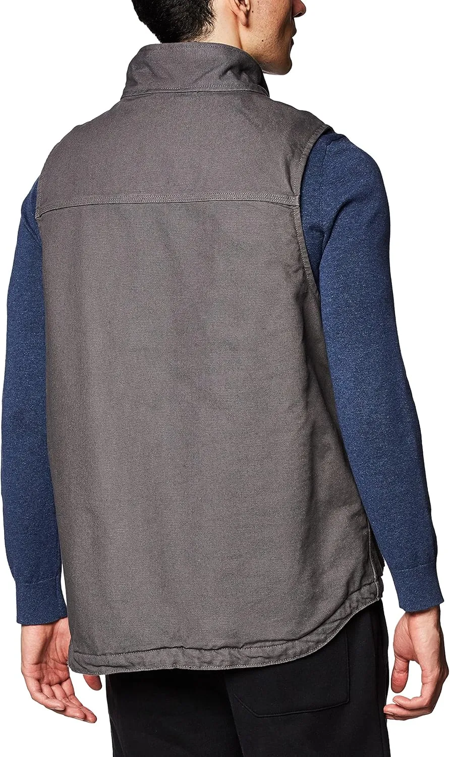 Carhartt Men's 104277 Washed Duck Mock Neck Vest - Sherpa Lined