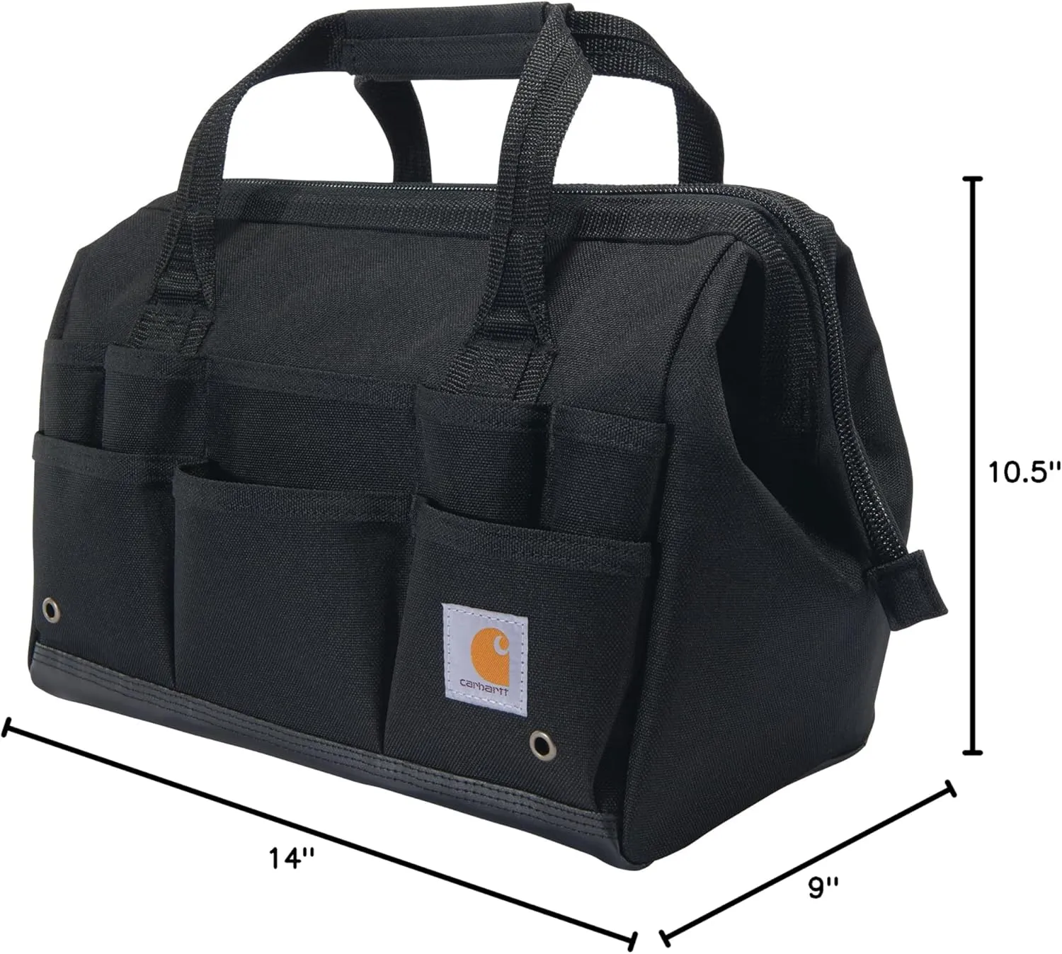 Carhartt Onsite Tool Bag, Durable Water-Resistant, Tool Storage Bag, Heavyweight, 14-Inch 26 Pocket, Black
