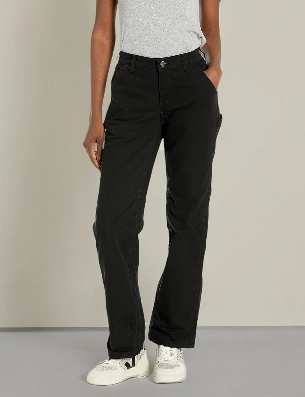 Carhartt Women's Rugged Flex Loose Fit Canvas Fleece-Lined Pant