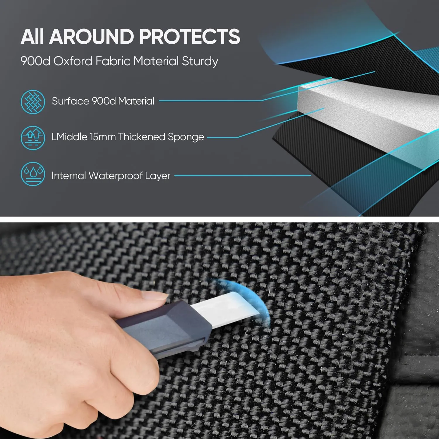 Carrying Case Compatible with DJI Power 1000 Portable Power Station, Travel Storage Bag Anti-collision, Scratch-proof, Waterproof with Back and Sides Pockets for Charging Cable and Accessories