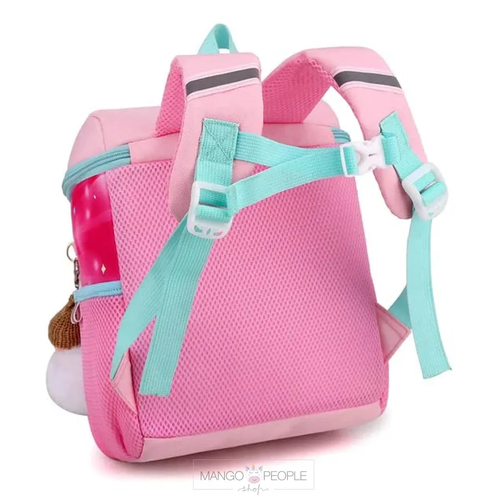 Cartoon Jungle Animal Design School Bags with Slip Over Buckle for Kindergarten Kids