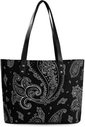 Cartoon Mushrooms A Leather Handbag with Large Capacity And Portability