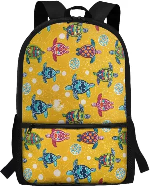 Cartoon Turtle Girls School Backpack for Elementary Kids Book Bags for Boys Age 5-7/8-14 School Bags for Grade 3rd 4th Child Cute Bookbags for Children