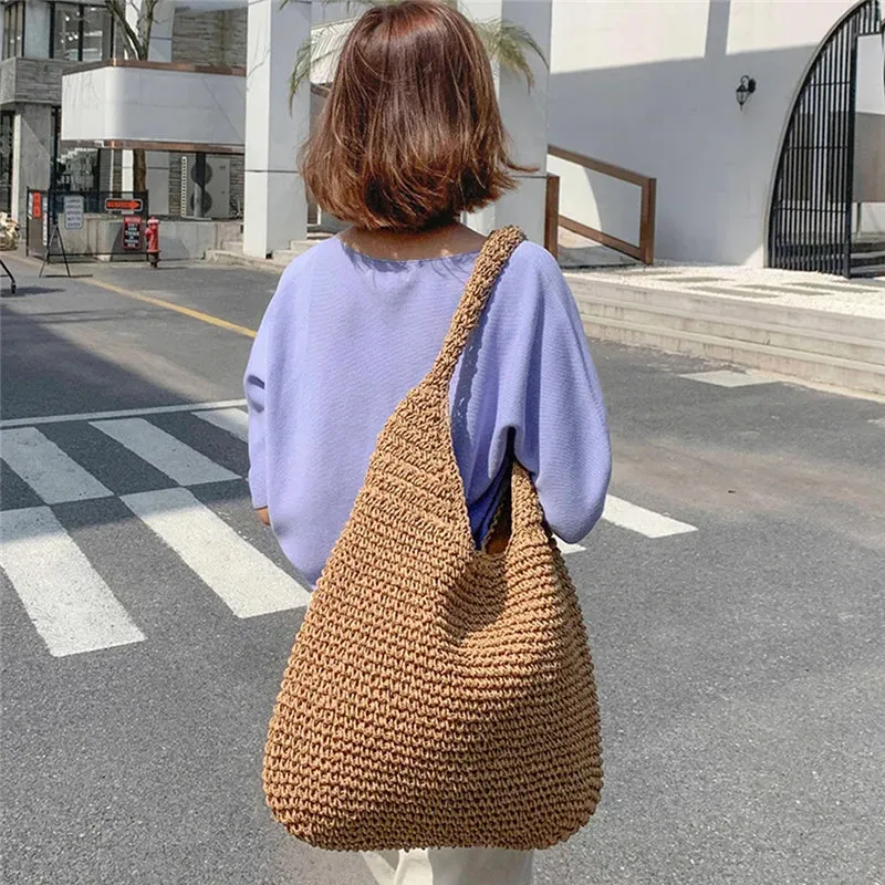 Casual Straw Woven Shoulder Bag