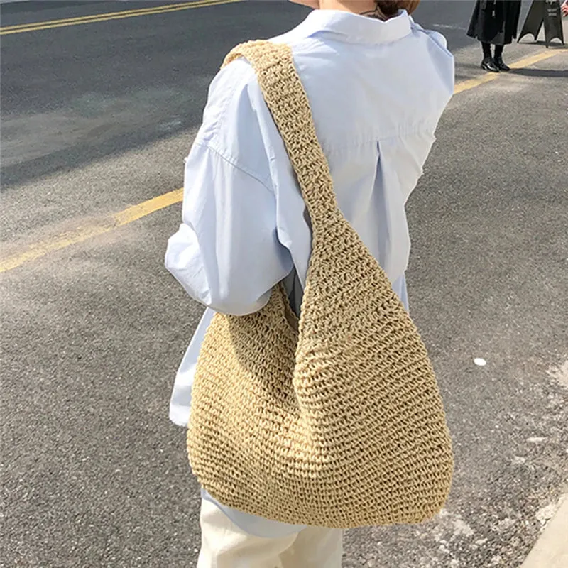 Casual Straw Woven Shoulder Bag